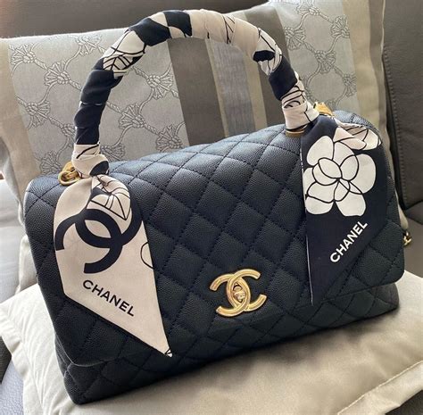 chanel coco handle bag black|Coco Chanel bag price.